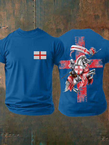 Men's United Kingdom England imitation cotton short-sleeved T-shirt