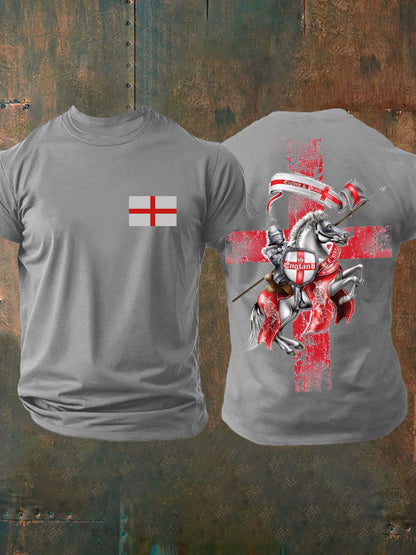 Men's United Kingdom England imitation cotton short-sleeved T-shirt