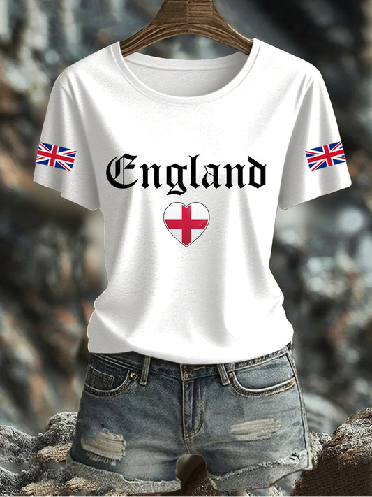 Women's UK Flag Printed T-shirt