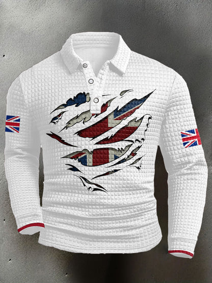 Men's UK Flag Printed Casual Tops