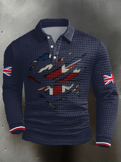 Men's UK Flag Printed Casual Tops