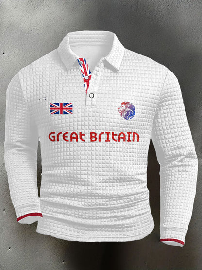 Men's UK Flag Printed Casual Tops