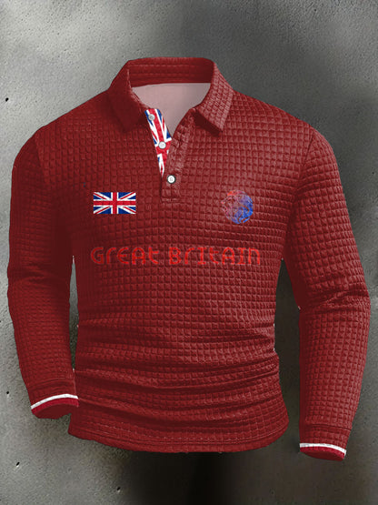 Men's UK Flag Printed Casual Tops