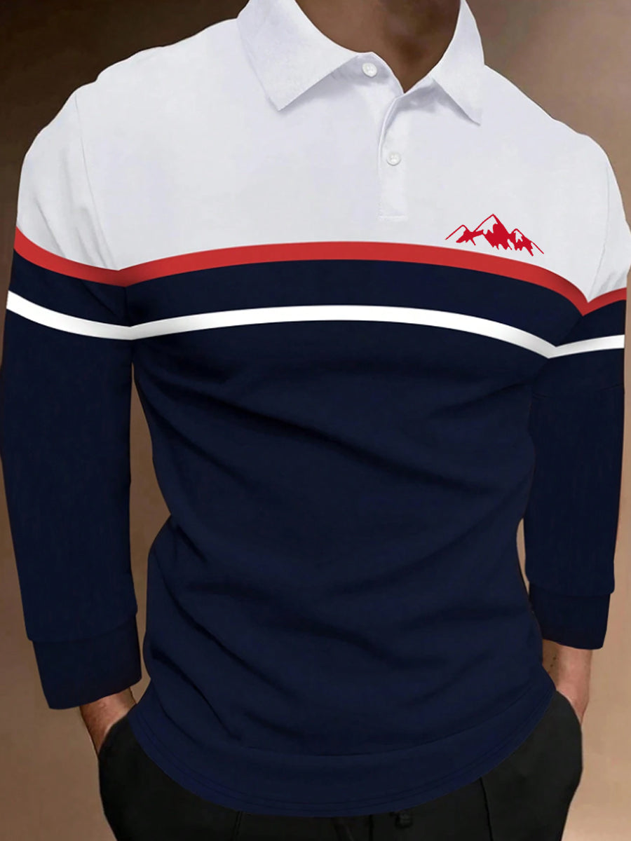 Men's Business Style Outdoor Leisure Sports Mountaineering Long Sleeve Tops