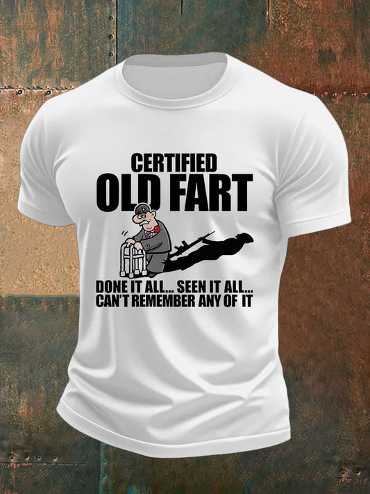 Men's  British Veteran imitation cotton short-sleeved T-shirt