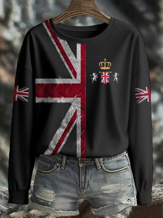 Women's UK Flag Printed Sweatshirt