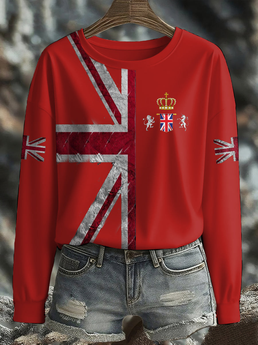 Women's UK Flag Printed Sweatshirt