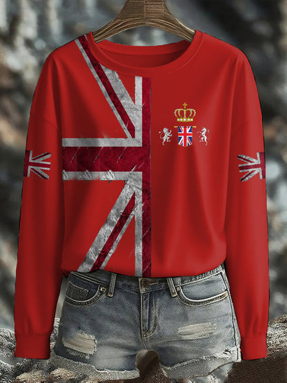 Women's UK Flag Printed Sweatshirt