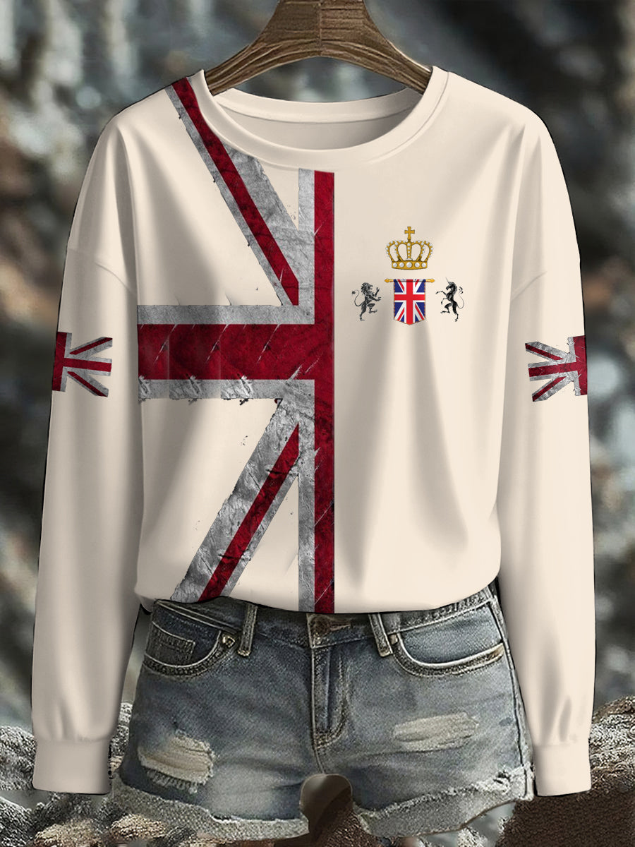 Women's UK Flag Printed Sweatshirt