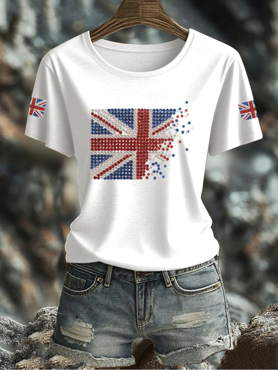 Women's UK Flag Printed T-shirt