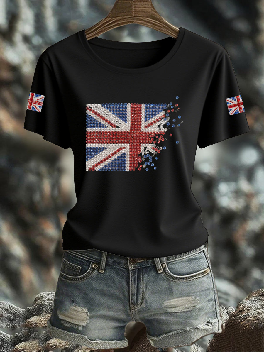 Women's UK Flag Printed T-shirt