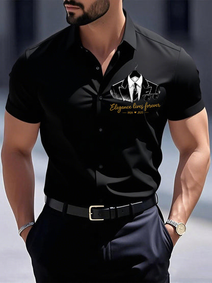 Men's Elegance Lives Forever Short Sleeve Shirt