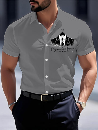 Men's Elegance Lives Forever Short Sleeve Shirt