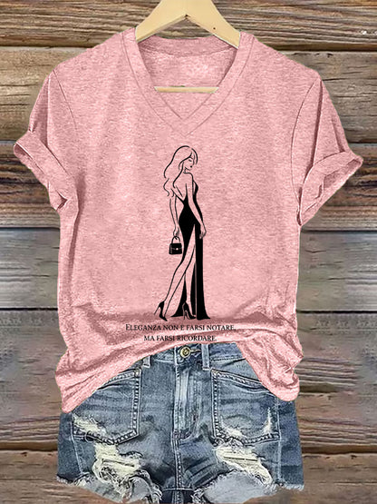 Women's Elegance Is About Being Remembered Quote T-Shirt