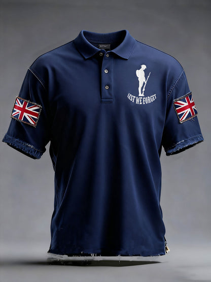 Men's Remembrance Day Lest We Forget Polo Shirt