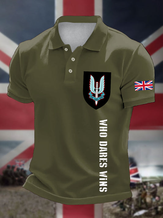 Men's SAS Special Air Service Printed Casual Tops