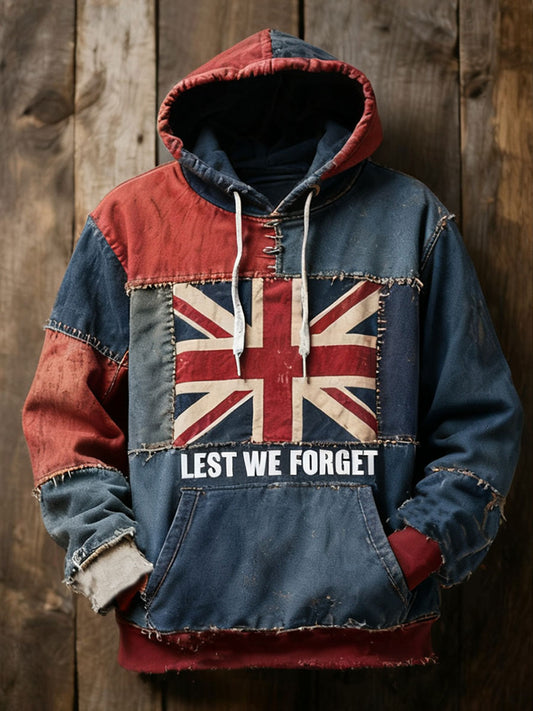 Men's 英国,Remembrance Day Oversized Drop-Shoulder Hoodie With Pockets