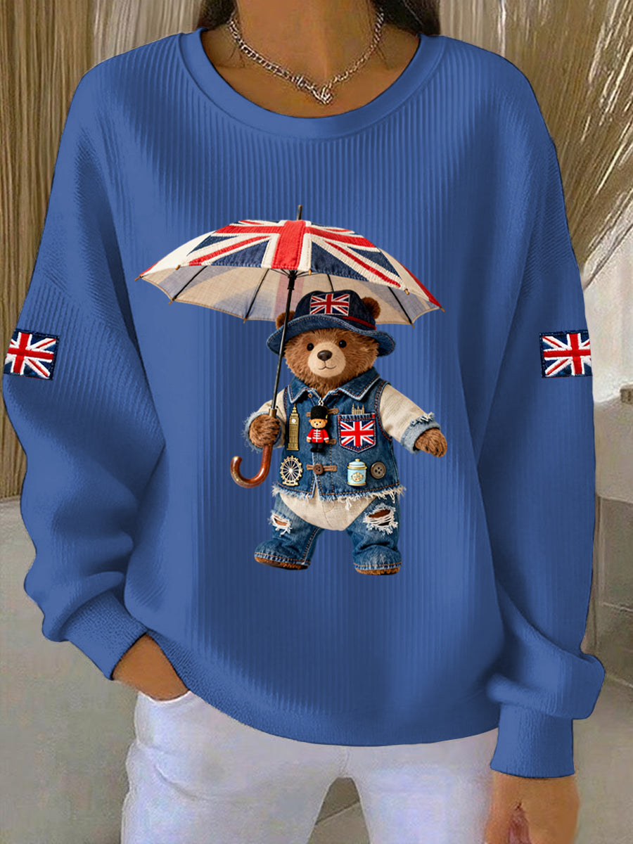 Women's British style  Print Casual Sweatshirt