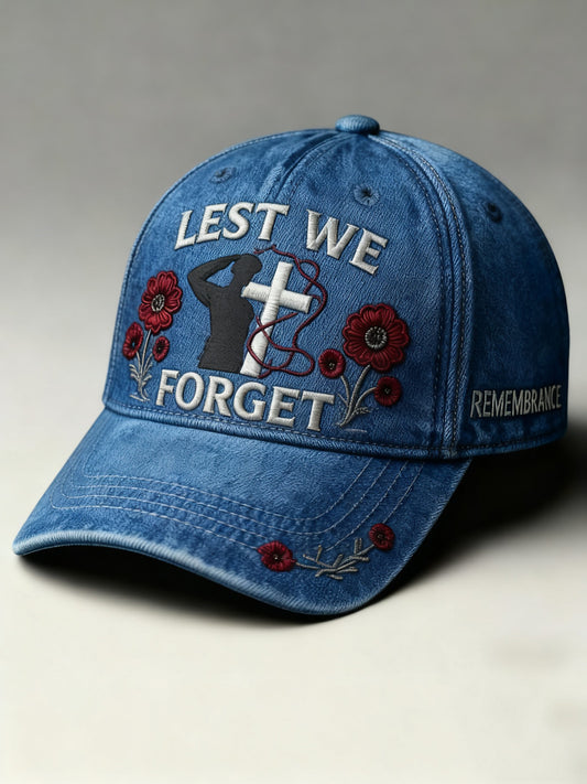 Remembrance Day Lest We Forget Cap