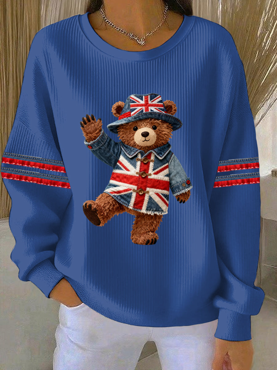 Women's British style  Print Casual Sweatshirt