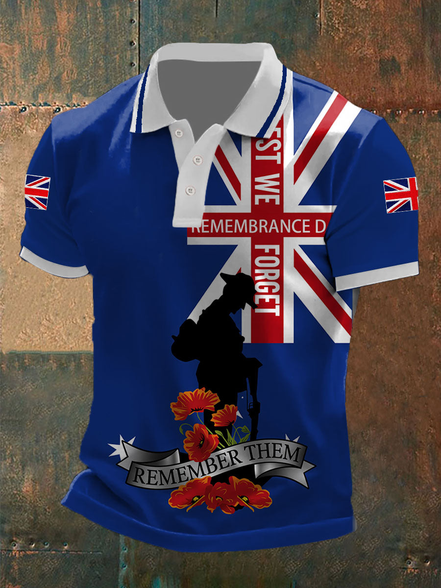 Men's Remembrance Day Lest We Forget Shirt