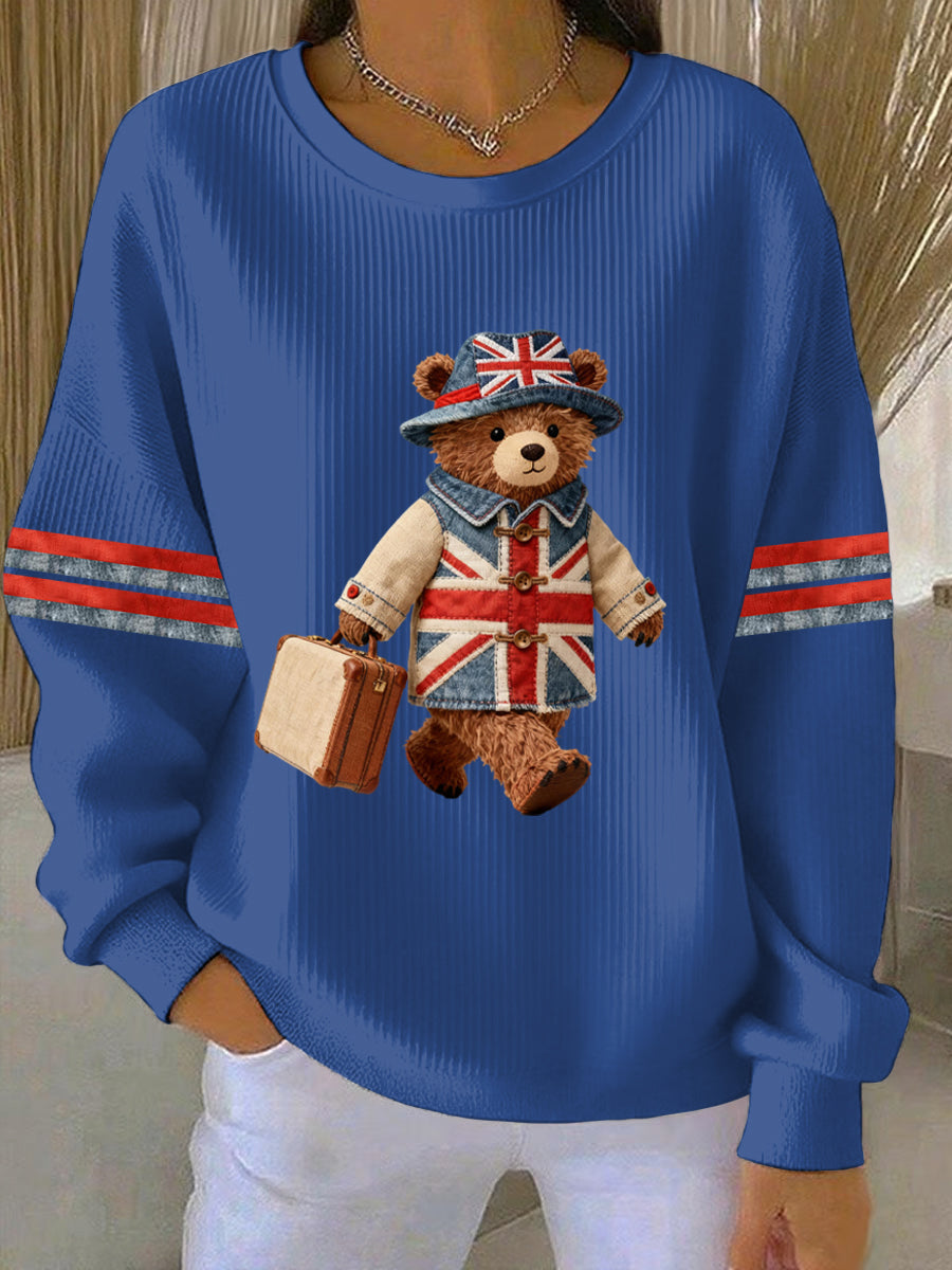 Women's British style  Print Casual Sweatshirt