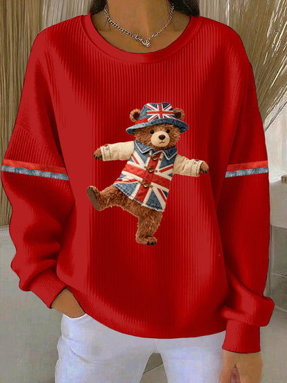 Women's British style  Print Casual Sweatshirt