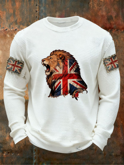 Men's Vintage British Lion Waffle Top