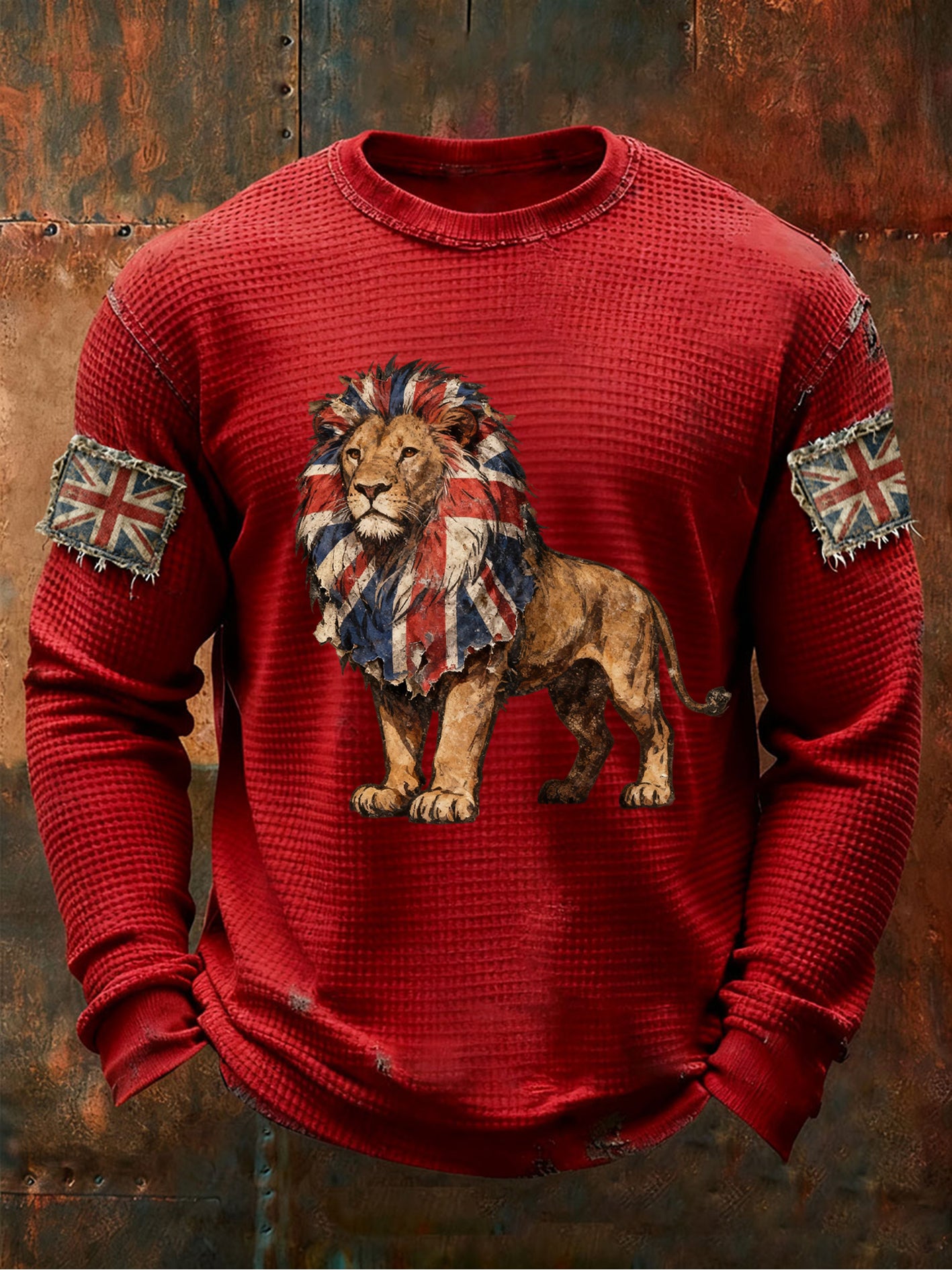 Men's Vintage British Lion Waffle Top
