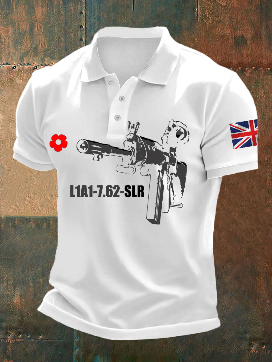 Men's British Remembrance Day polo shirt