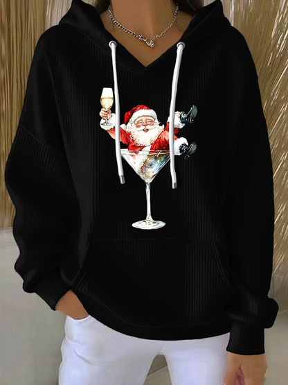 Women's   Santa Claus  Printed Hoodie