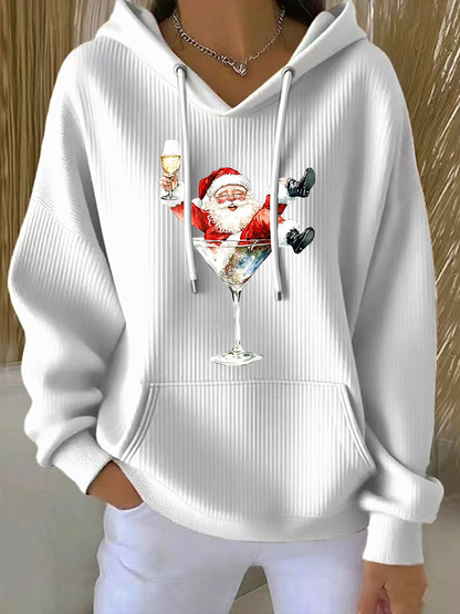 Women's   Santa Claus  Printed Hoodie