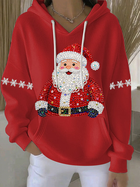 Women's Christmas Print Casual Hoodie