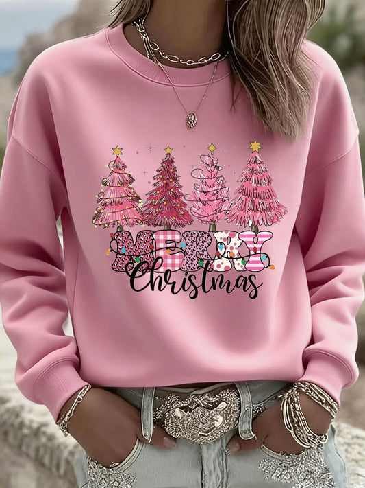 Women's Christmas Vintage Animal Floral Art Casual Sweatshirt Top