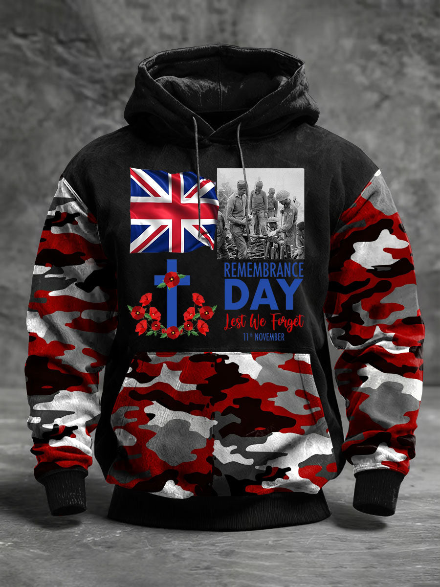Men's Remembrance Day Lest We Forget Hoodie