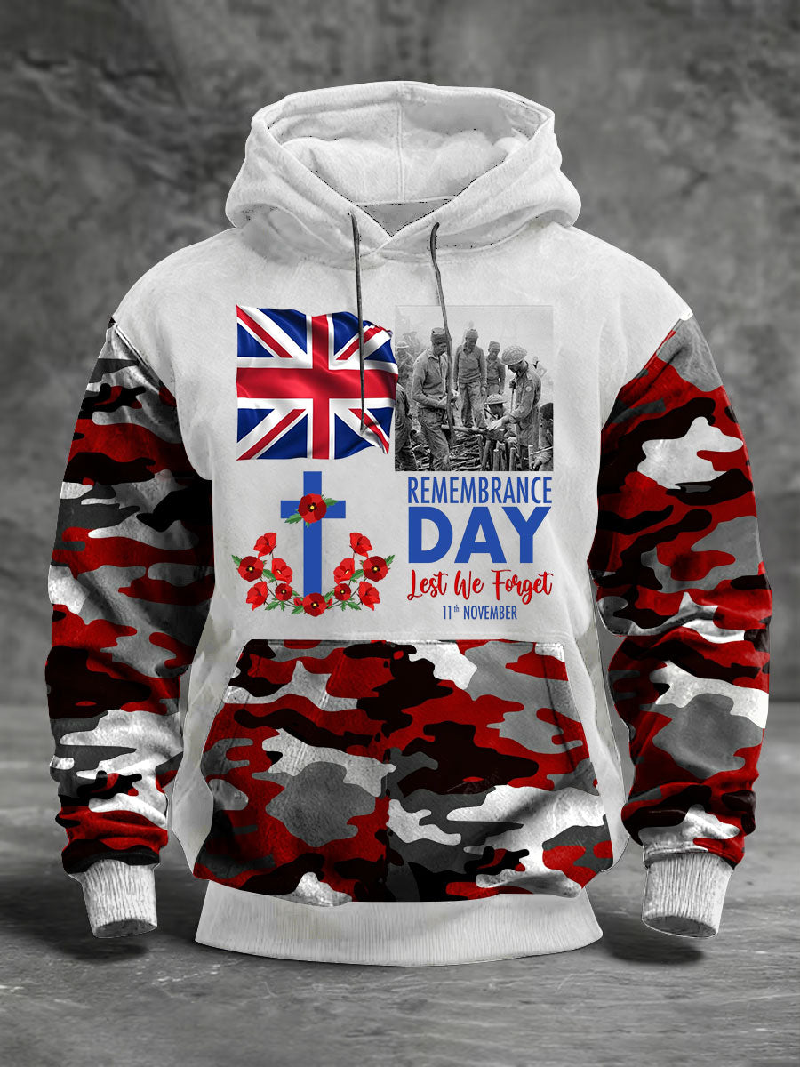 Men's Remembrance Day Lest We Forget Hoodie