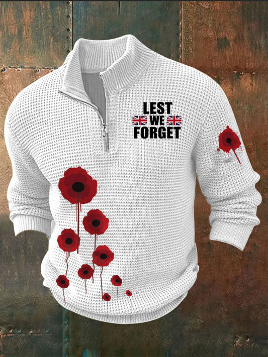 Men's Remembrance Day Lest We Forget Imitation Sweater
