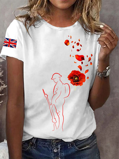 Women's Remembrance Day Lest We Forget Short Sleeve T-Shirt