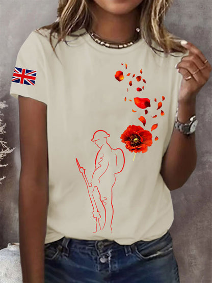 Women's Remembrance Day Lest We Forget Short Sleeve T-Shirt