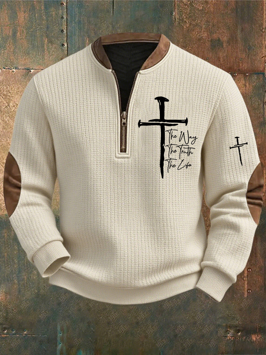 Men's Vintage Art Faith Casual Sweatshirt