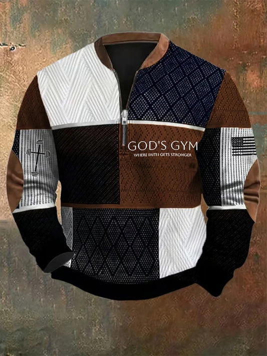 Men's Vintage Art Faith Casual Sweatshirt