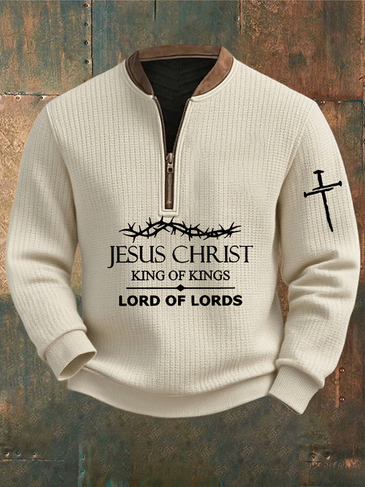 Men's Vintage Art Faith Casual Sweatshirt