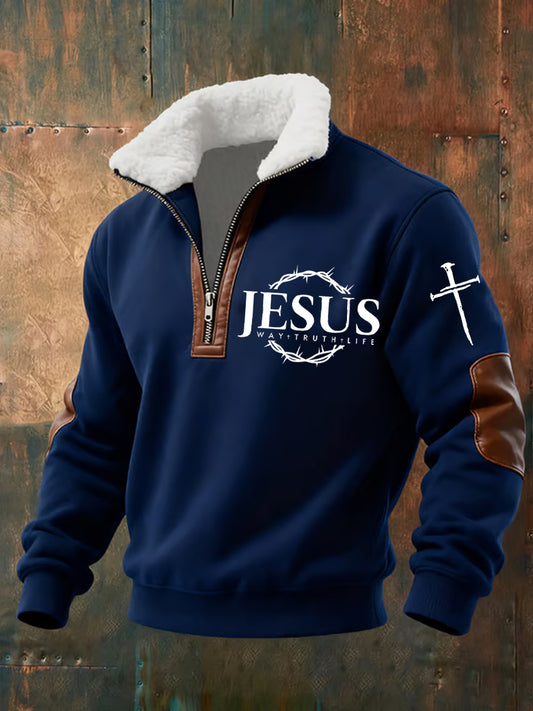 Men's Vintage Art Faith Casual Sweatshirt