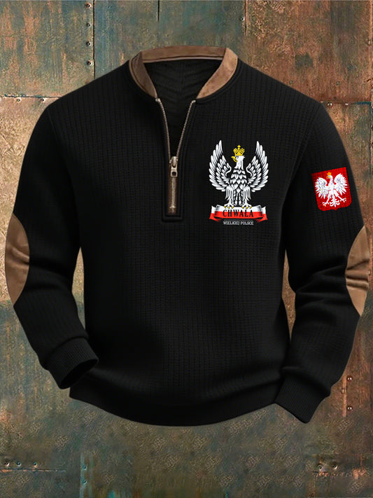 Polish Vintage White Eagle Casual Sweatshirt