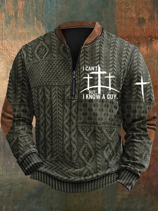 Men's Vintage Art Faith Casual Sweatshirt