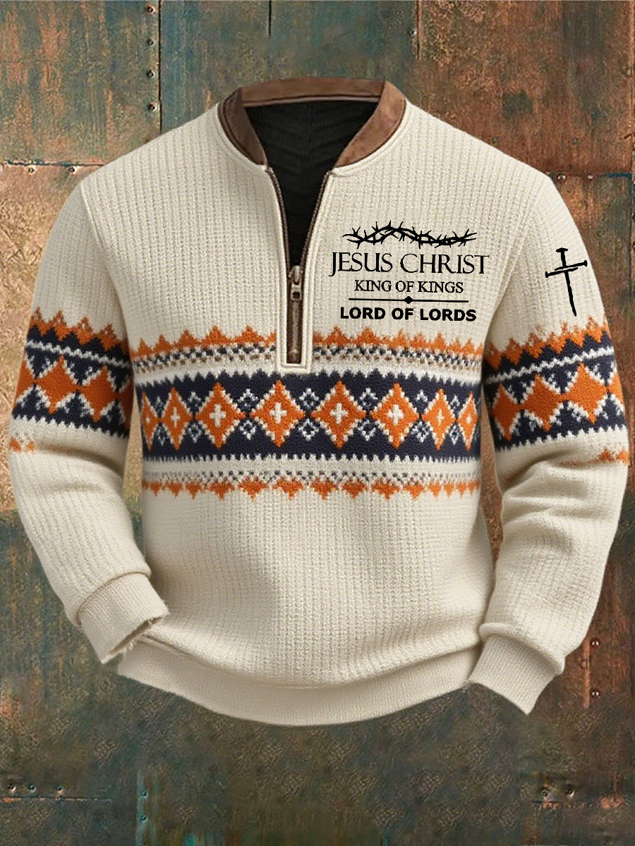 Men's Vintage Art Faith Casual Sweatshirt