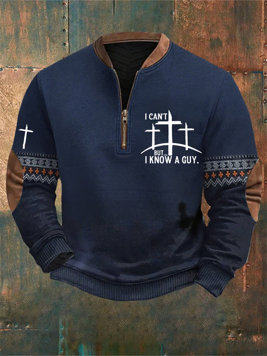 Men's Vintage Art Faith Casual Sweatshirt
