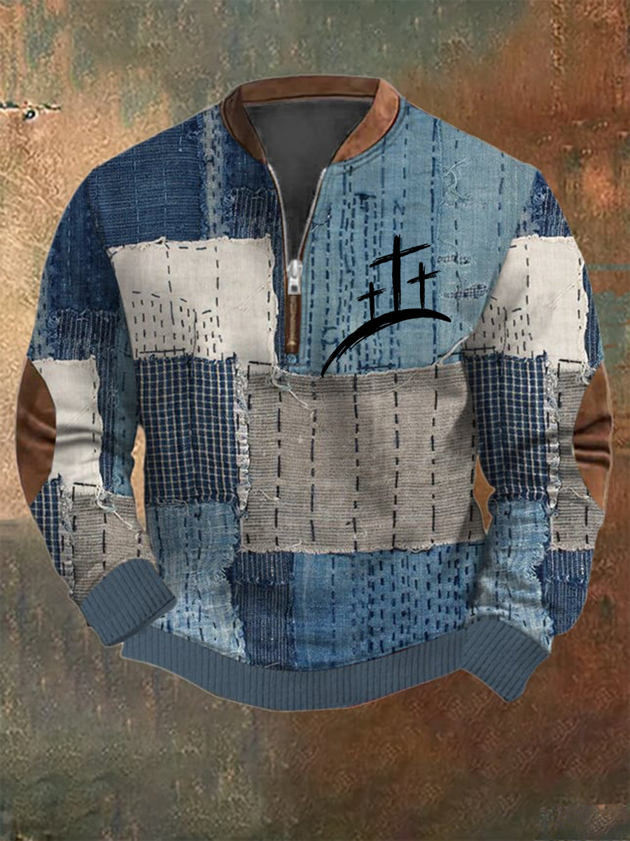 Men's Vintage Art Faith Casual Sweatshirt