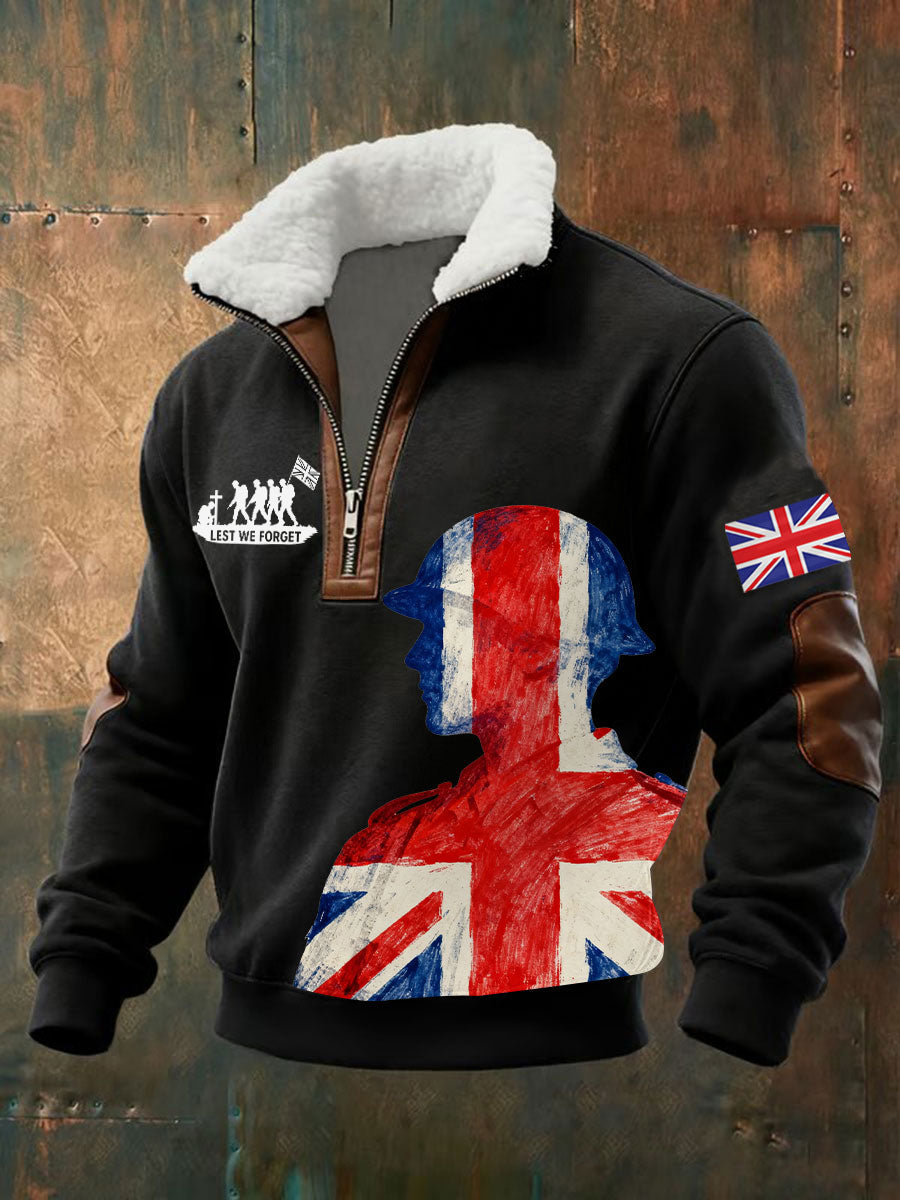 Men's Remembrance Day Lest We Forget Printed Sweatshirt