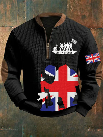 Men's Remembrance Day Lest We Forget Printed Sweatshirt